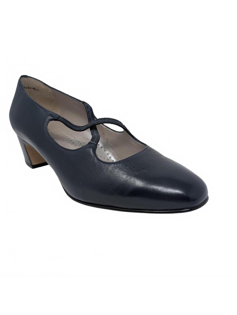 Trotters 8.5W Navy Jamie Pump Dance Evening Event Career Comfort Classic Cuban